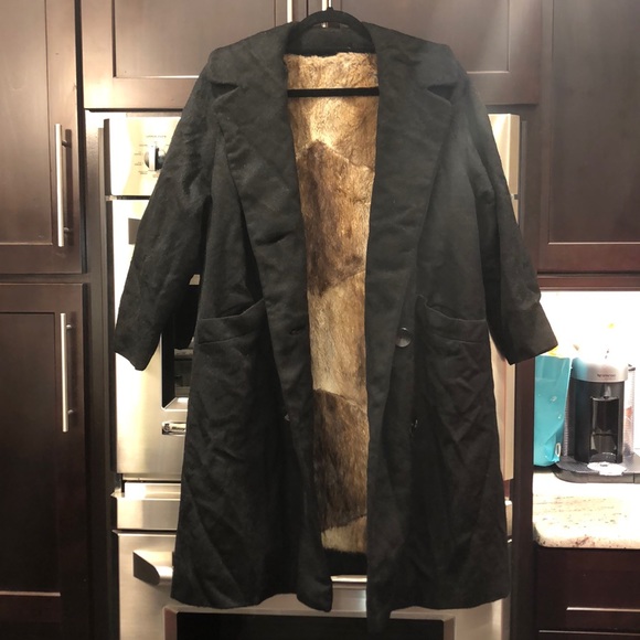 Jackets & Blazers - Black coat with mink lining